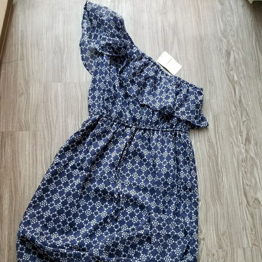 NWT Lucky Brand maxi one shoulder dress